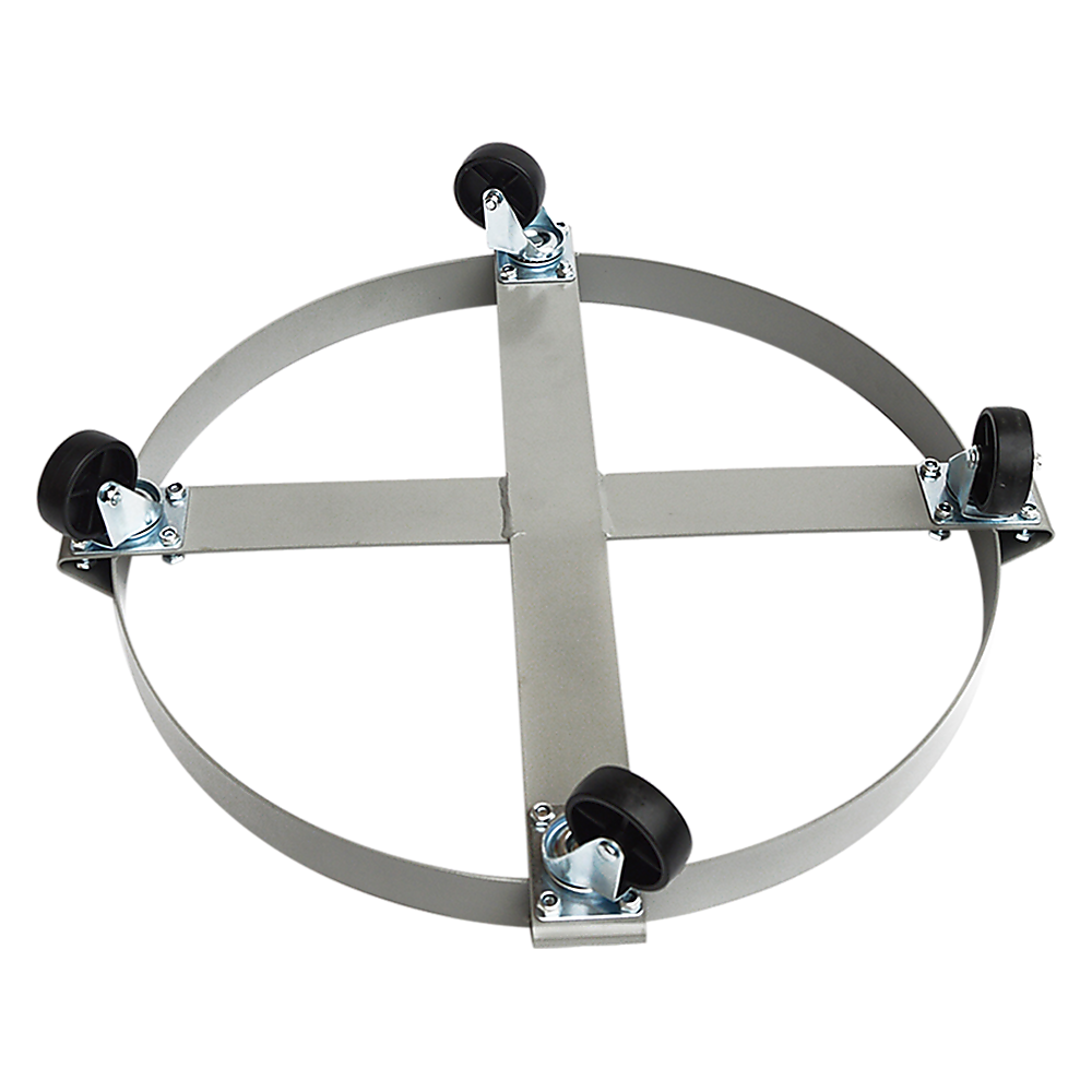 Drum Dolly 450kg 55 Gallon w Swivel Casters Heavy Duty Steel Frame Non Tipping.