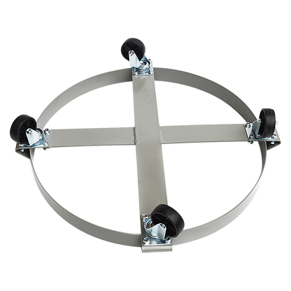 Drum Dolly 450kg 55 Gallon w Swivel Casters Heavy Duty Steel Frame Non Tipping.