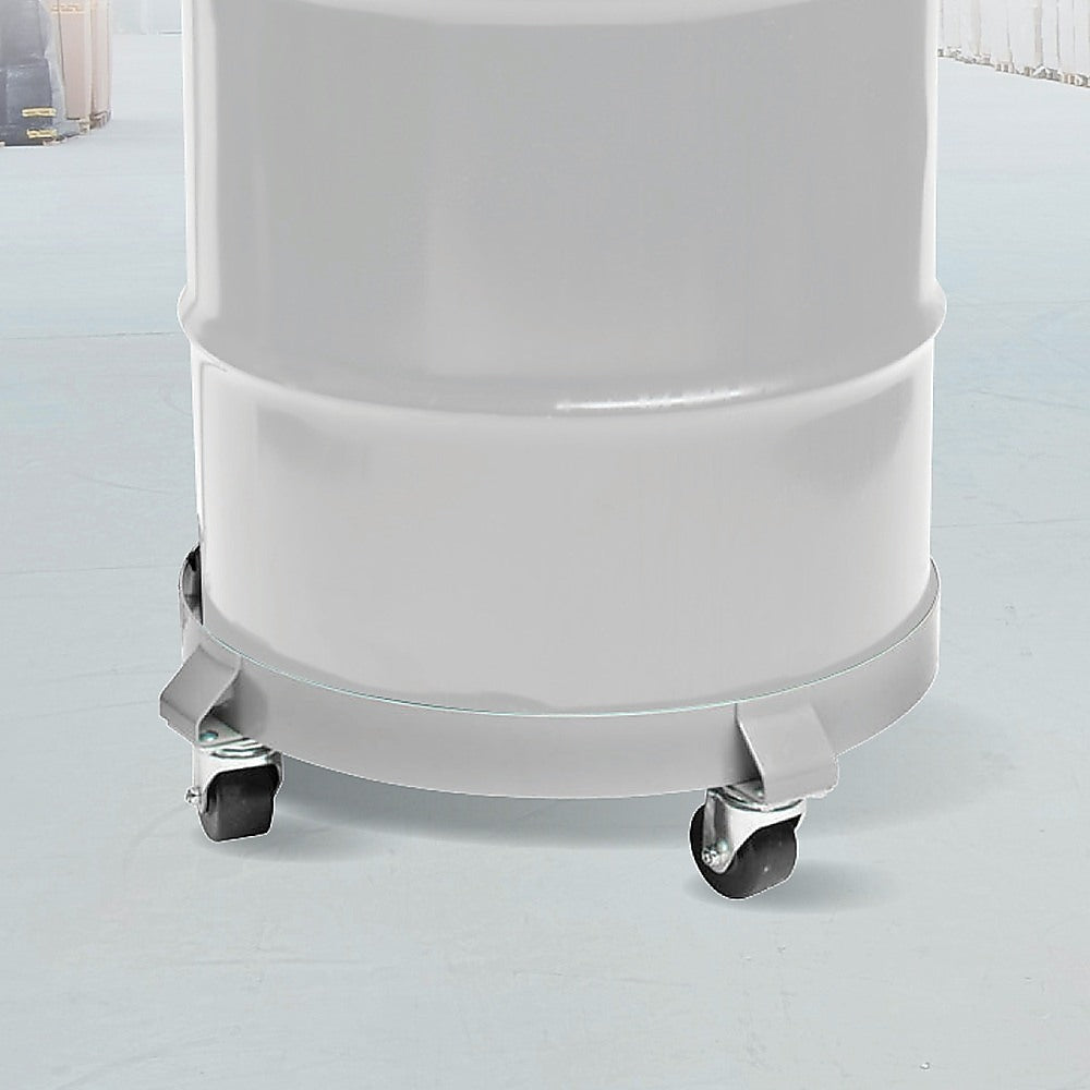 Drum Dolly 450kg 55 Gallon w Swivel Casters Heavy Duty Steel Frame Non Tipping.