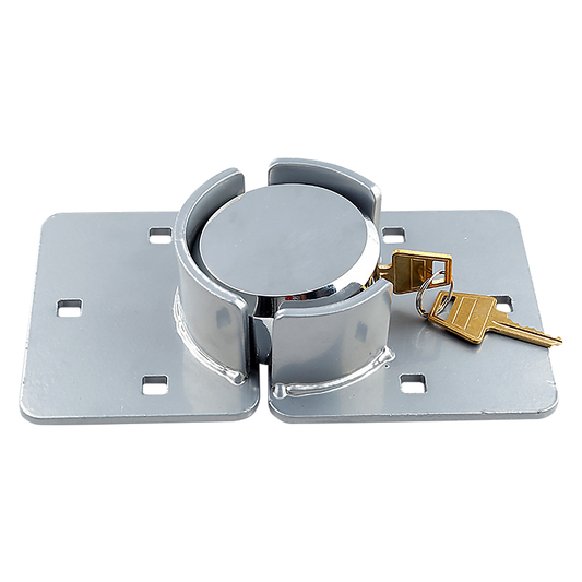 Van Door Lock With Brackets - Heavy Duty Security Vehicle Hasp Padlock.