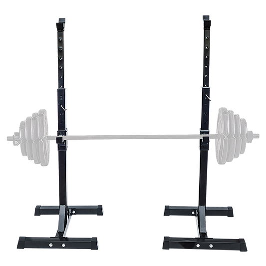 Adjustable Squat Rack Pair Steel Barbell Bench Press Stands Gym Home.