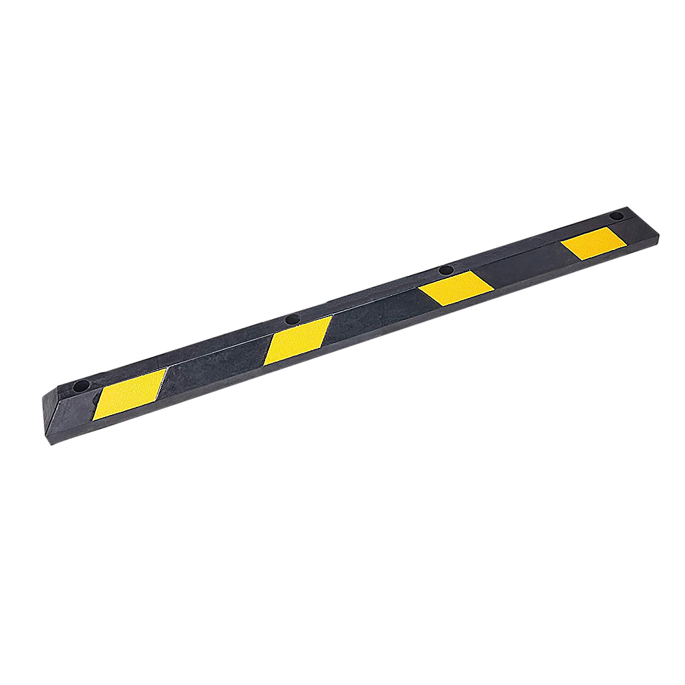 180cm Heavy Duty Rubber Curb Parking Guide Wheel Driveway Stopper Reflective Yellow.