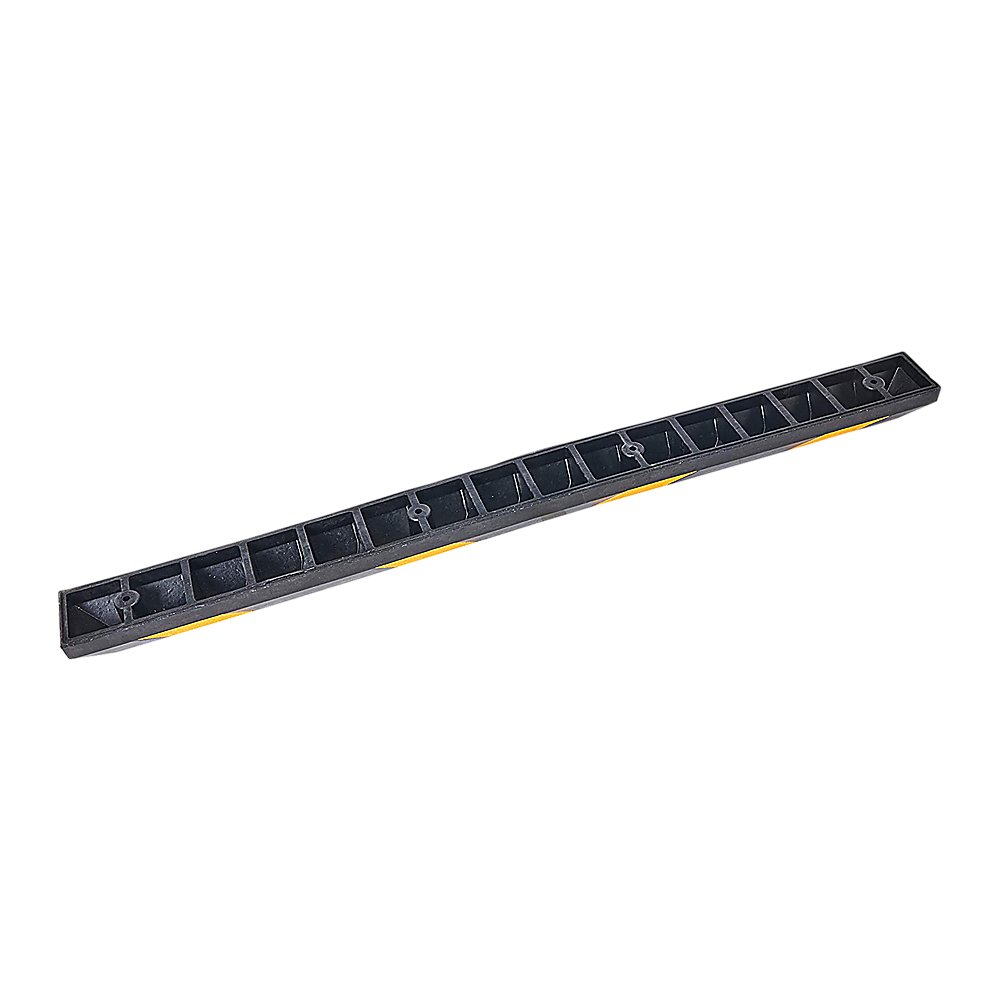 180cm Heavy Duty Rubber Curb Parking Guide Wheel Driveway Stopper Reflective Yellow.