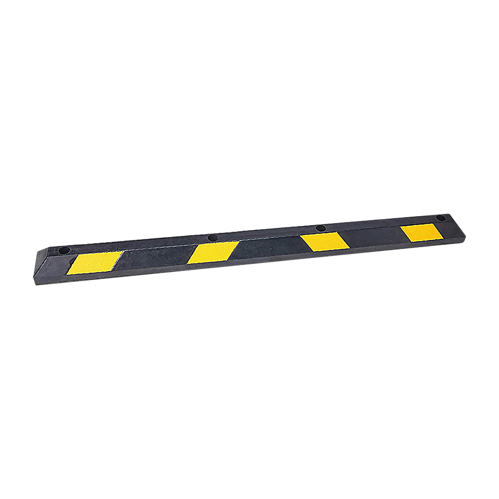 180cm Heavy Duty Rubber Curb Parking Guide Wheel Driveway Stopper Reflective Yellow.