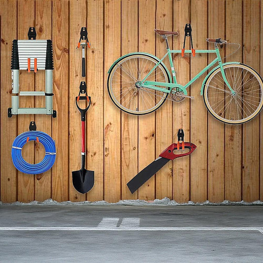 12-Pack Wall Mount Garage Hooks Tool Storage Workshop Organiser Heavy Duty Steel.
