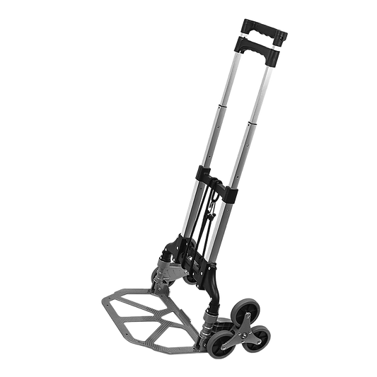 Stair Climbing Trolley 6 Wheels Aluminium Folding Hand Cart Climb Steps.