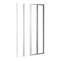 4 Fold Chrome Folding Bath Shower Screen Door Panel 1000 x 1400mm