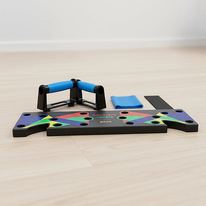 9 in 1 Push Up Board Yoga Bands Fitness Workout Train Gym Exercise Pushup Stand.