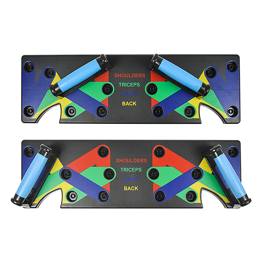 9 in 1 Push Up Board Yoga Bands Fitness Workout Train Gym Exercise Pushup Stand.
