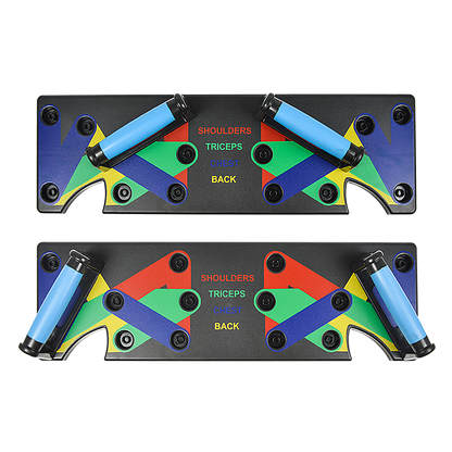 9 in 1 Push Up Board Yoga Bands Fitness Workout Train Gym Exercise Pushup Stand.