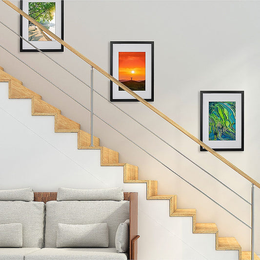 Photo Frames Collage Black A3 Picture Frame Wall Set Home Decor 3PCS.