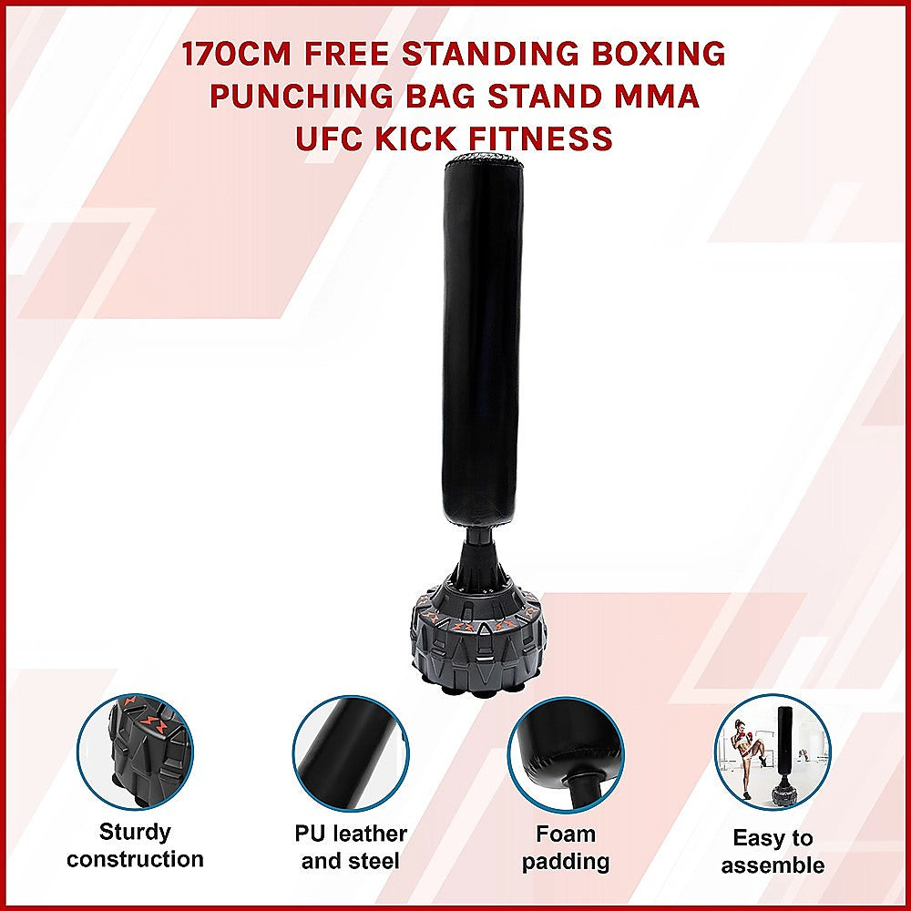 170cm Free Standing Boxing Punching Bag Stand MMA UFC Kick Fitness.