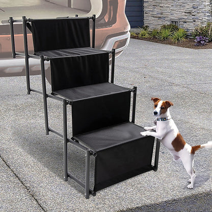 Folding Dog Car Boot Steps Ladder Lightweight Strong Pet Stairs
