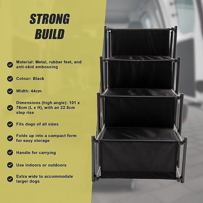 Folding Dog Car Boot Steps Ladder Lightweight Strong Pet Stairs