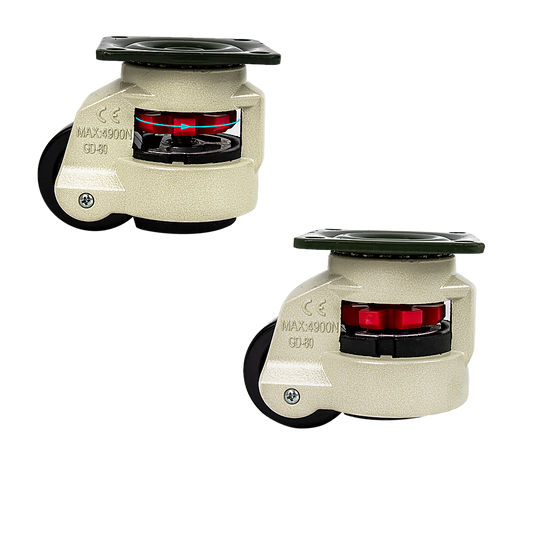 Leveling Casters Swivel Workbench Adjustable Wheel 1000KG Retractable 4PCS.
