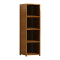 Bamboo 4-Shelf Bookcase â Adjustable Display Storage Rack Stand for Living Room, Bedroom, Office or Home Organisation.