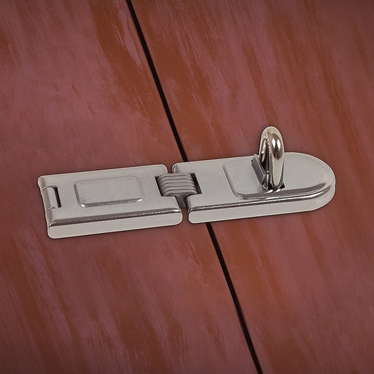 Security Lock Hardened Steel Fixed Staple Hasp 6-1/4 in. L.