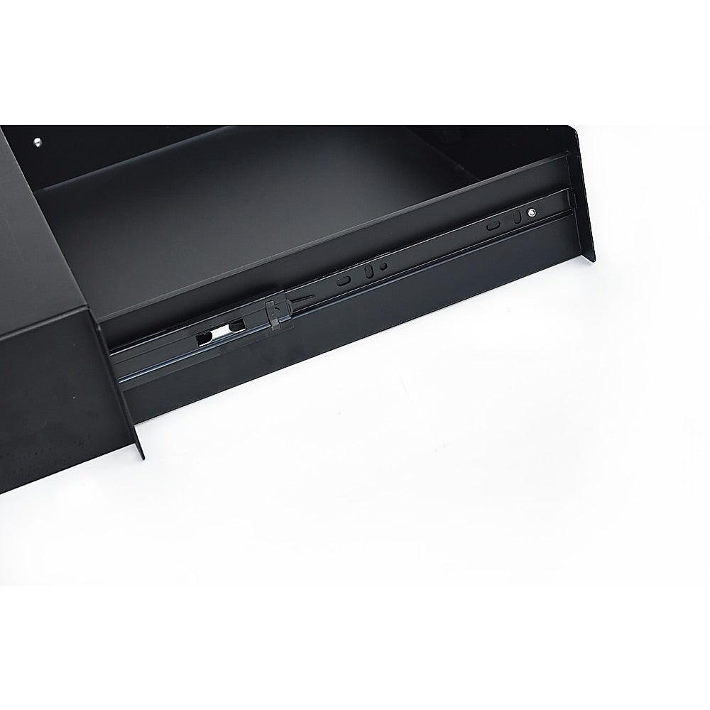 19" Rack Mount 2U Locking Drawer Pro Audio DJ Server Rack Lock Storage Cabinet.