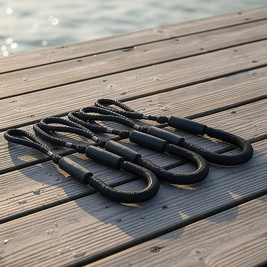4 Pack Marine Bungee Dock Line Boat Mooring Rope Anchor Cord Stretch.