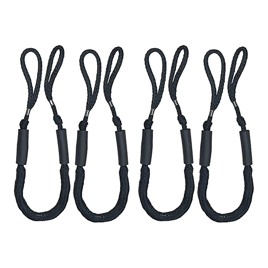 4 Pack Marine Bungee Dock Line Boat Mooring Rope Anchor Cord Stretch.