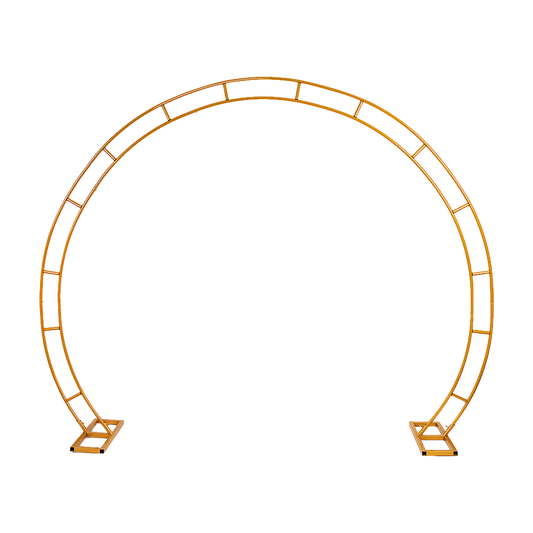 260cm Gold Metal Wedding Arch Round Balloon Birthday Party.