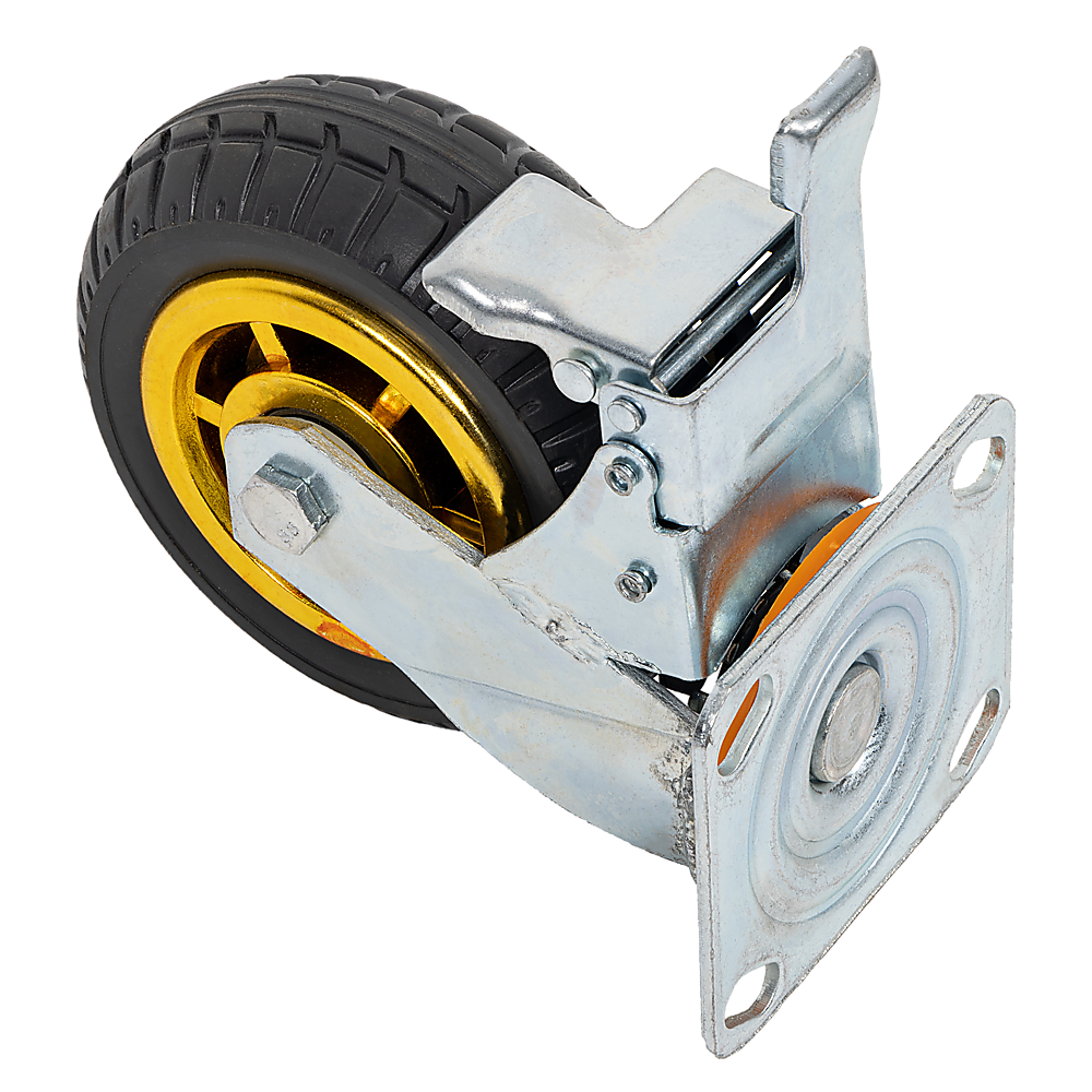 Castor Wheels 4 x 6" 150mm Swivel Silent Caster 2 Brakes 800KG.