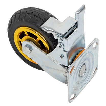 Castor Wheels 4 x 6" 150mm Swivel Silent Caster 2 Brakes 800KG.