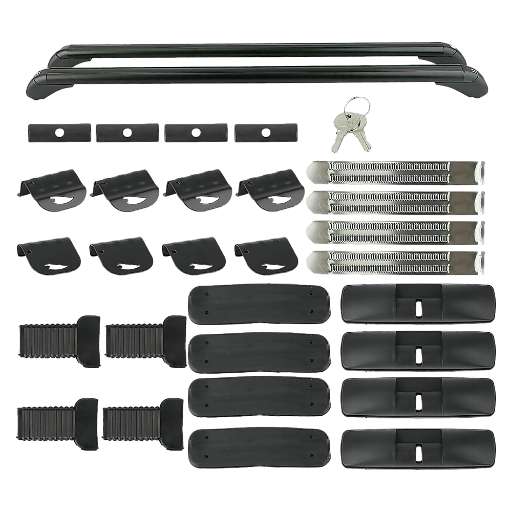 Lockable Aluminium Car Roof Rack Bars Without Rail Anti Theft Luggage Carrier.