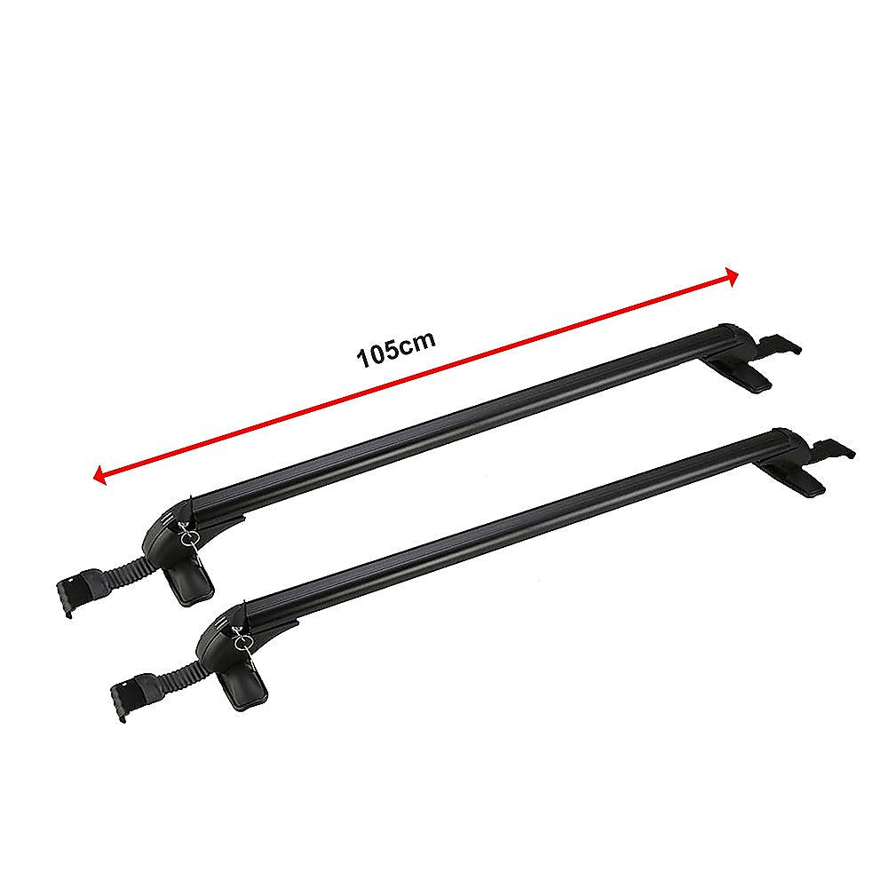 Lockable Aluminium Car Roof Rack Bars Without Rail Anti Theft Luggage Carrier.