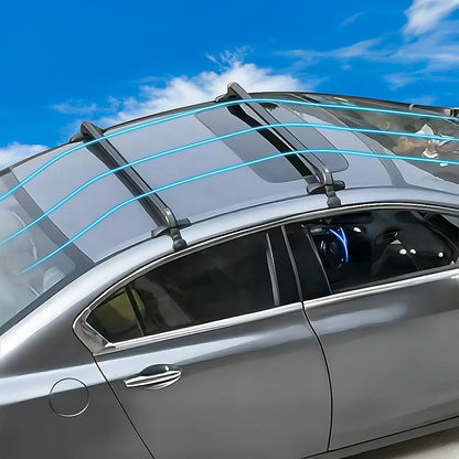Lockable Aluminium Car Roof Rack Bars Without Rail Anti Theft Luggage Carrier.