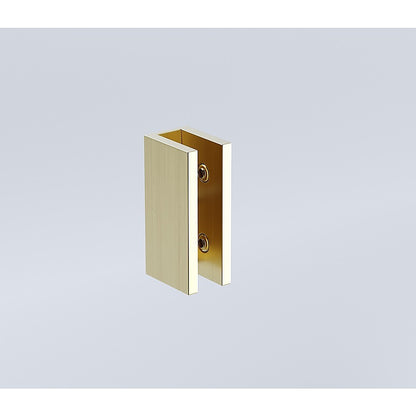 120x120cm Corner Frameless Shower Screen with Gold U-Brackets and Floor U-Bracket and SS Hinges, Square Knob Handle