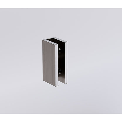 120x110cm Corner Frameless Shower Screen with Gunmetal U-Brackets and Brass Hinges, Square Knob Handle