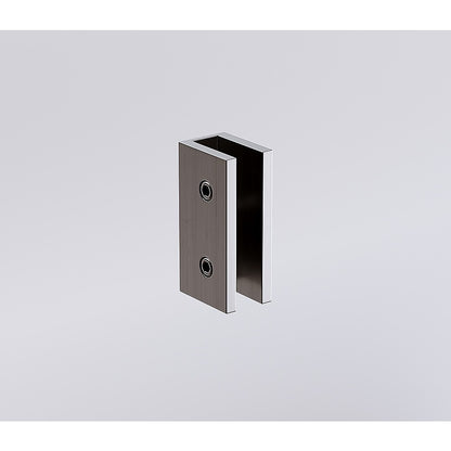 110x110cm Corner Frameless Shower Screen with Gunmetal U-Brackets and Floor U-Bracket and Brass Hinges, Round Knob Handle