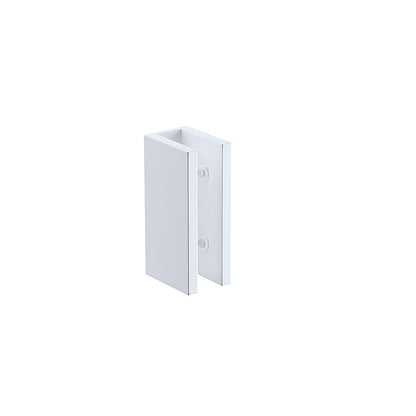 120x120cm Corner Frameless Shower Screen with White U-Brackets and Brass Hinges, Round Knob Handle