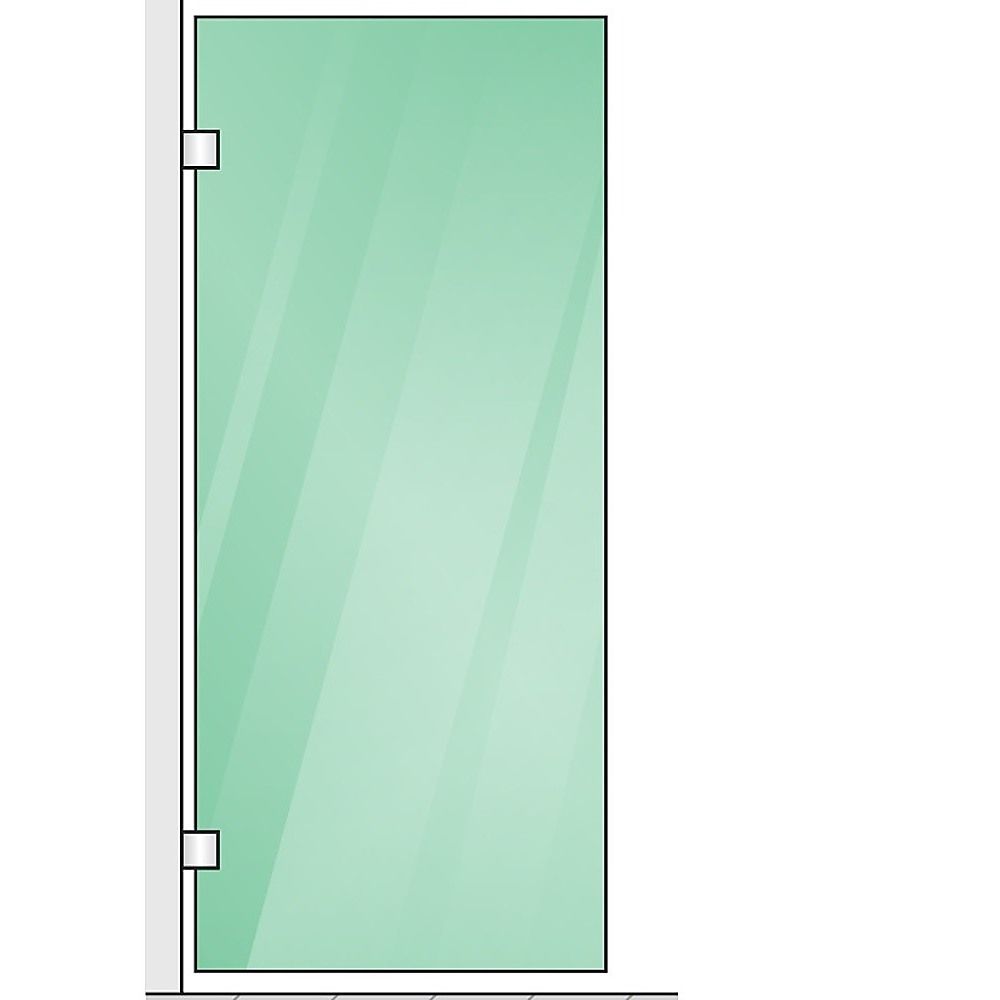 120x120cm Corner Frameless Shower Screen with Gold Brackets and Brass Hinges, Square Double Pull Handle