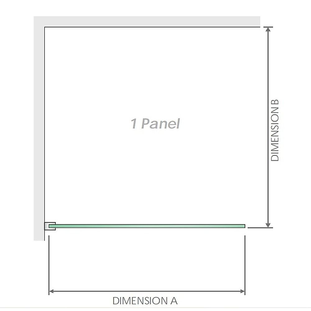 90x90cm Corner Frameless Shower Screen – Gunmetal Wall Channel and Floor Channel with Brass Hinges & Round Knob Handle