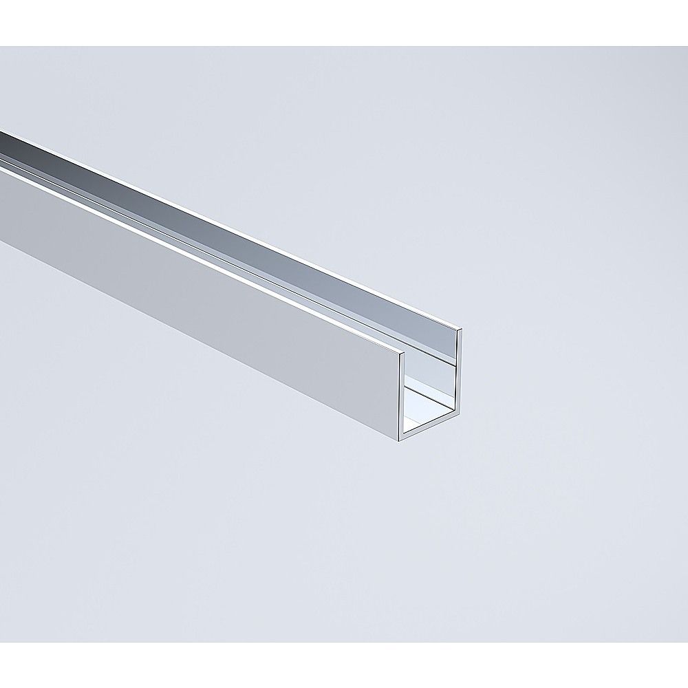 90x90cm Corner Frameless Shower Screen – Chrome Wall Channel and Floor Channel with Brass Hinges & Square Double Pull Handle