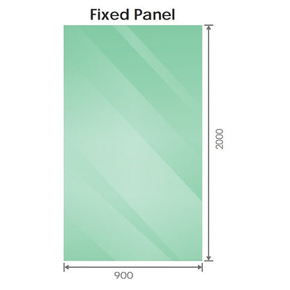 120x90cm Corner Frameless Shower Screen – Nickel Wall Channel and Floor Channel with Brass Hinges & Square Double Pull Handle