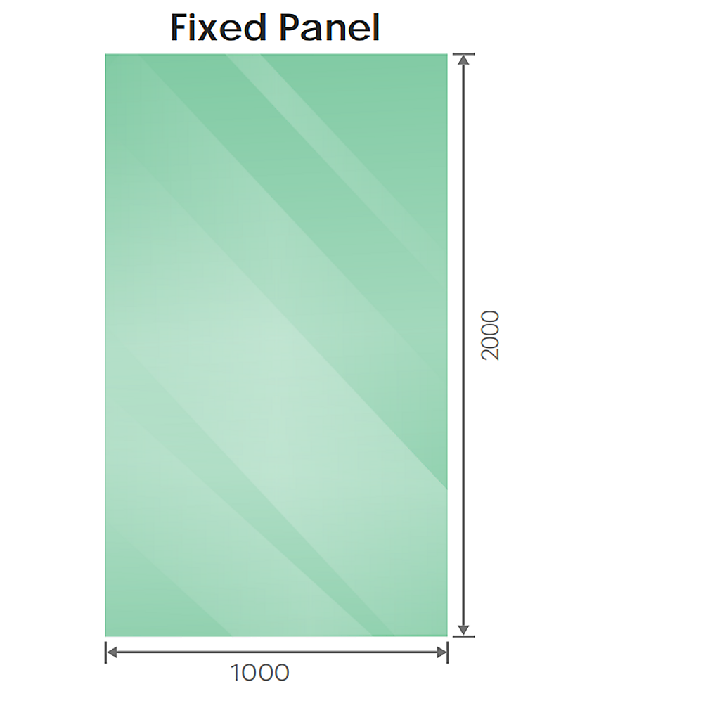 120x100cm Corner Frameless Shower Screen – White Wall Channel and Floor Channel with Brass Hinges & Square Double Pull Handle