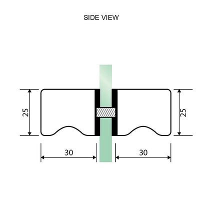 90x90cm Double Door Corner Shower Screen – Chrome F-Brackets, SS Hinges & Square Knob Handle