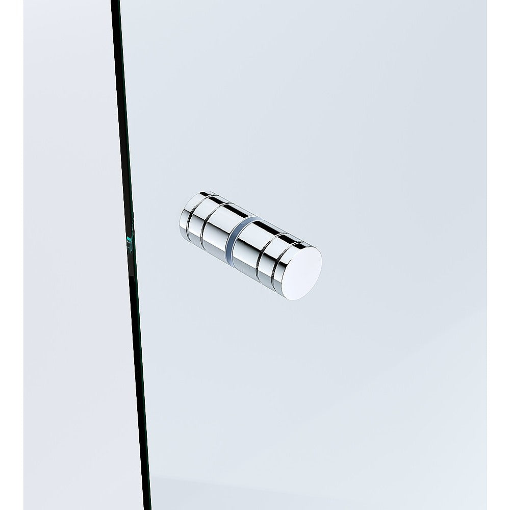 90x90cm Double Door Corner Shower Screen – Chrome F-Brackets, SS Hinges & Round Knob Handle