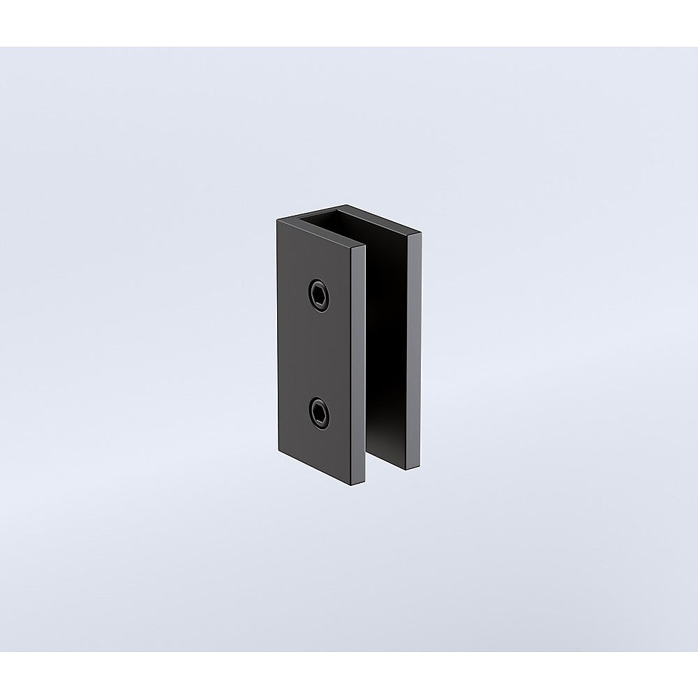 90x90cm Double Door Corner Shower Screen – Black U-Brackets, SS Hinges & Square Double Pull Handle