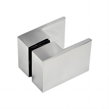 110x110cm Double Door Corner Shower Screen – Chrome F-Brackets, SS Hinges & Square Double Pull Handle