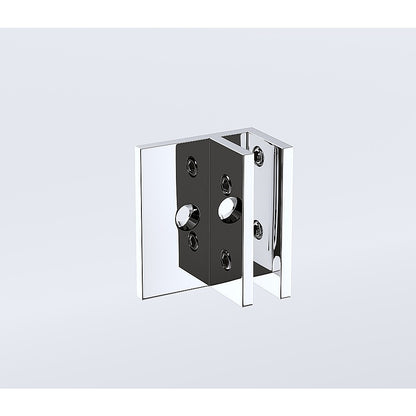 120x120cm Double Door Corner Shower Screen – Chrome F-Brackets, SS Hinges & Square Knob Handle