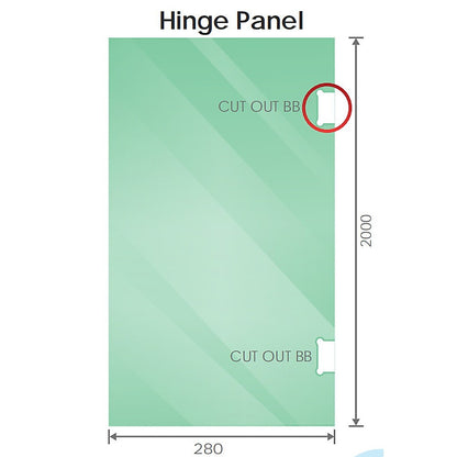 90x100cm Double Door Corner Shower Screen – Wall Channels with SS Hinges in Chrome, Round Handle