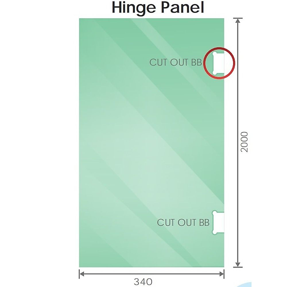 100x100cm Double Door Corner Shower Screen with Nickel Brackets and Brass Hinges, Round Knob Handle
