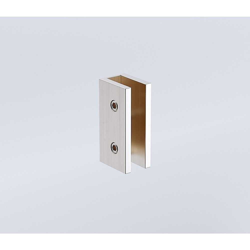 100x100cm Double Door Corner Shower Screen with Nickel Brackets and Brass Hinges, Square double pull Handle