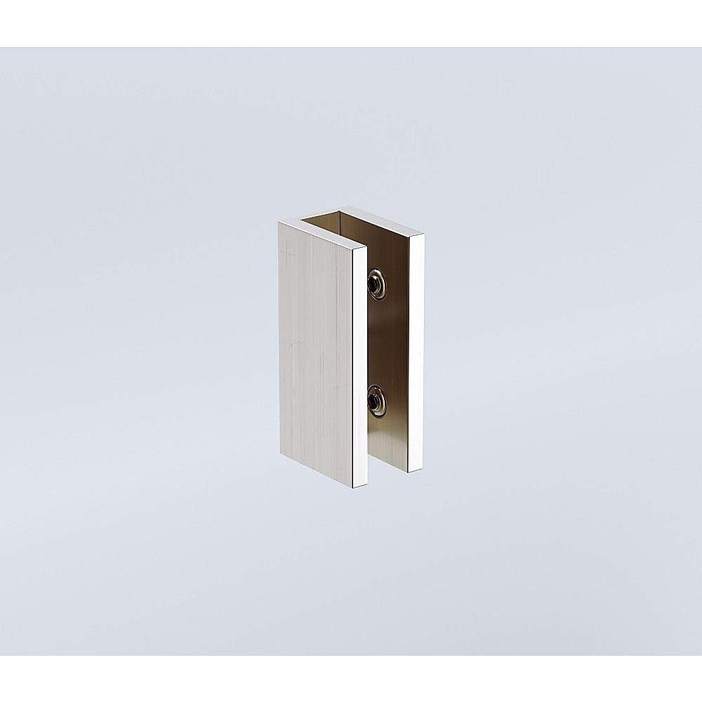 110x110cm Double Door Corner Shower Screen with Nickel Brackets and Brass Hinges, Square double pull Handle