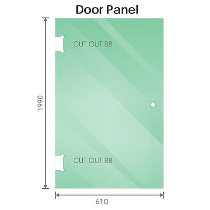 90x110cm Double Door Corner Shower Screen with Gold Brackets and Brass Hinges, Square knob Handle