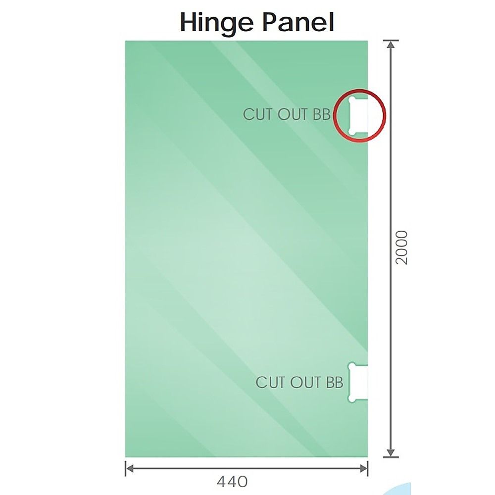 90x110cm Double Door Corner Shower Screen with Gold Brackets and Brass Hinges, Square knob Handle